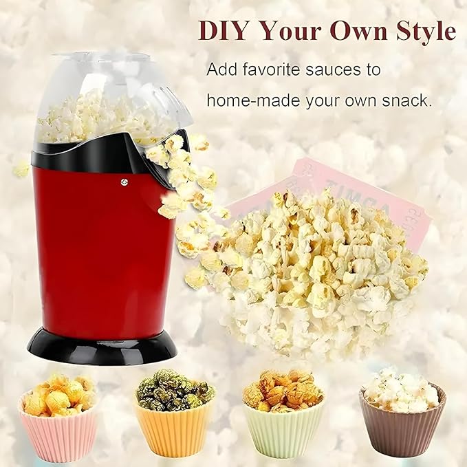 lectric Popcorn Maker Hot Air Popper Machine 1200W